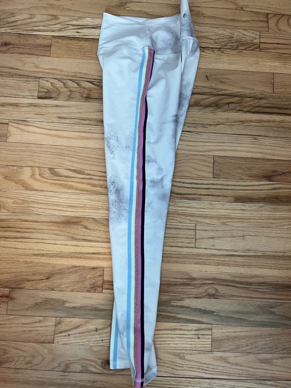 Spiritual gangster white marble intent 7/8 yoga legging side stripe NWOT SZ S - Picture 4 of 6